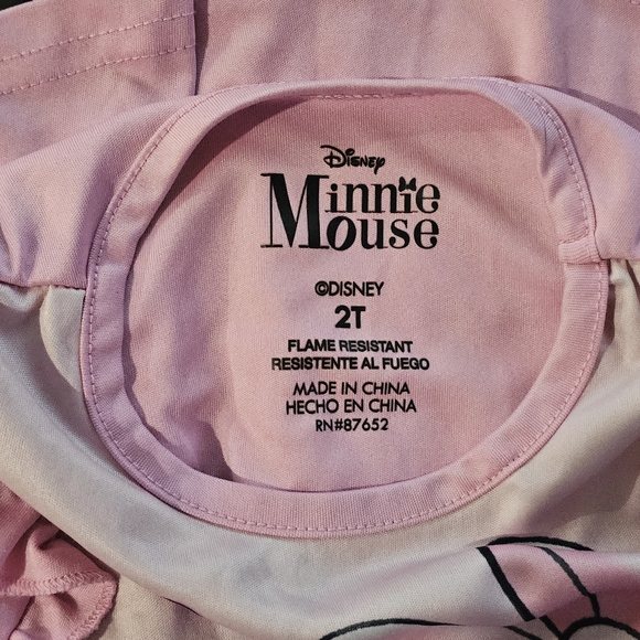 Disney Minnie Mouse Pink and Rainbow Kids Nightgown - Picture 3 of 4